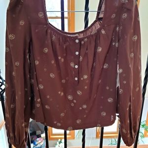 a.n.a brown blouse